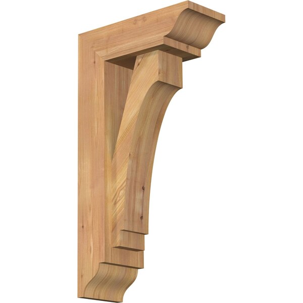 Ekena Millwork Imperial Traditional Smooth Bracket w/ Offset Brace, Western Red Cedar, 5 1/2"W x 14"D x 26"H BKT0604X14X26IMP01SWR - main